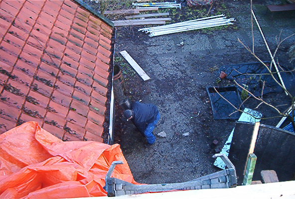 Detail waterafvoer bij plat dak – Austerlitz