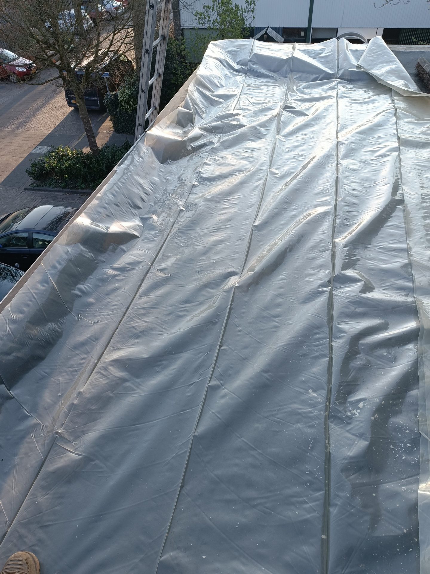 PIR-dakisolatie aangebracht op plat dak in Leusden